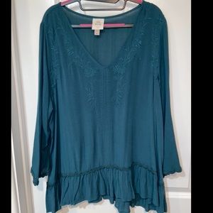 Knox Rose Long Sleeve V-Neck Size XXL